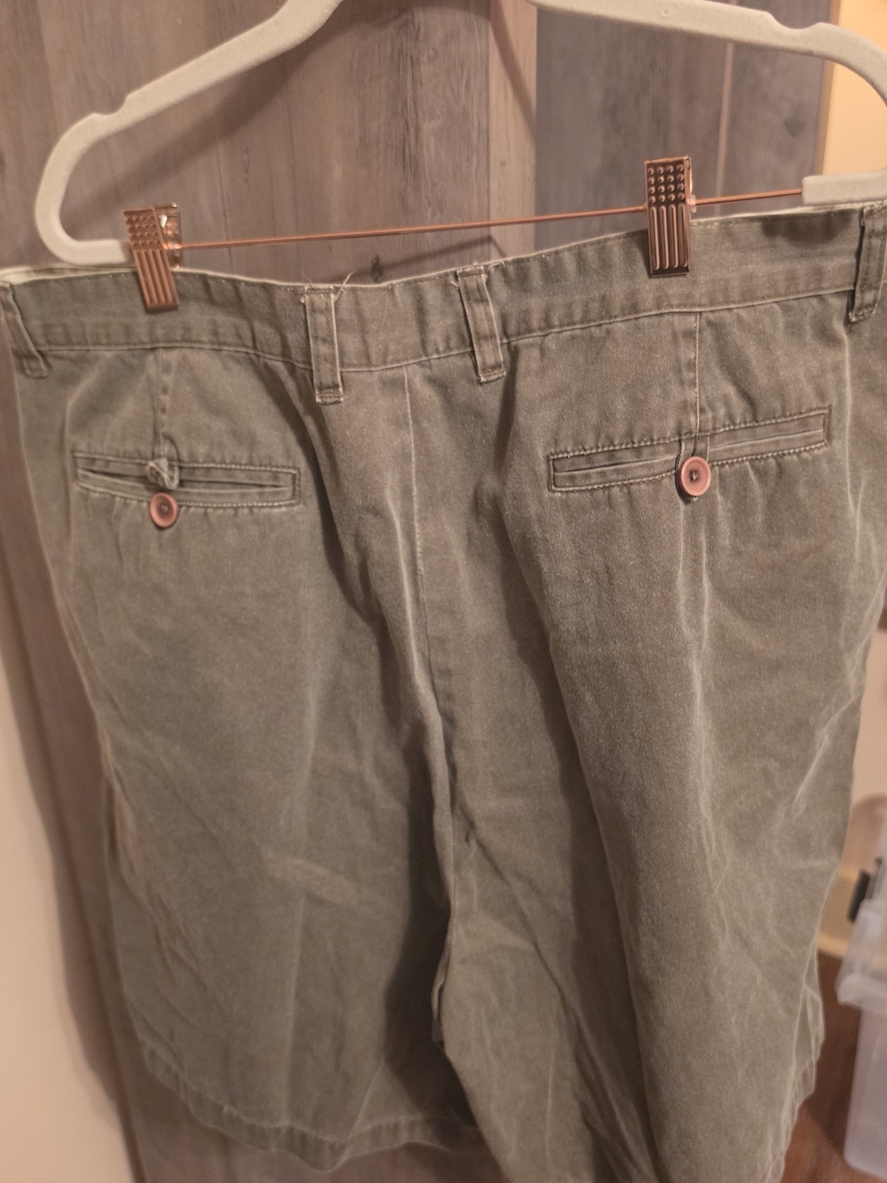 The Territory Ahead Olive Green Flat Front Men's Shorts - Picture 3 of 3